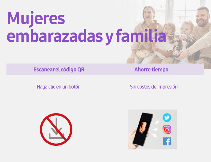 Mujeres embarazadas y familia